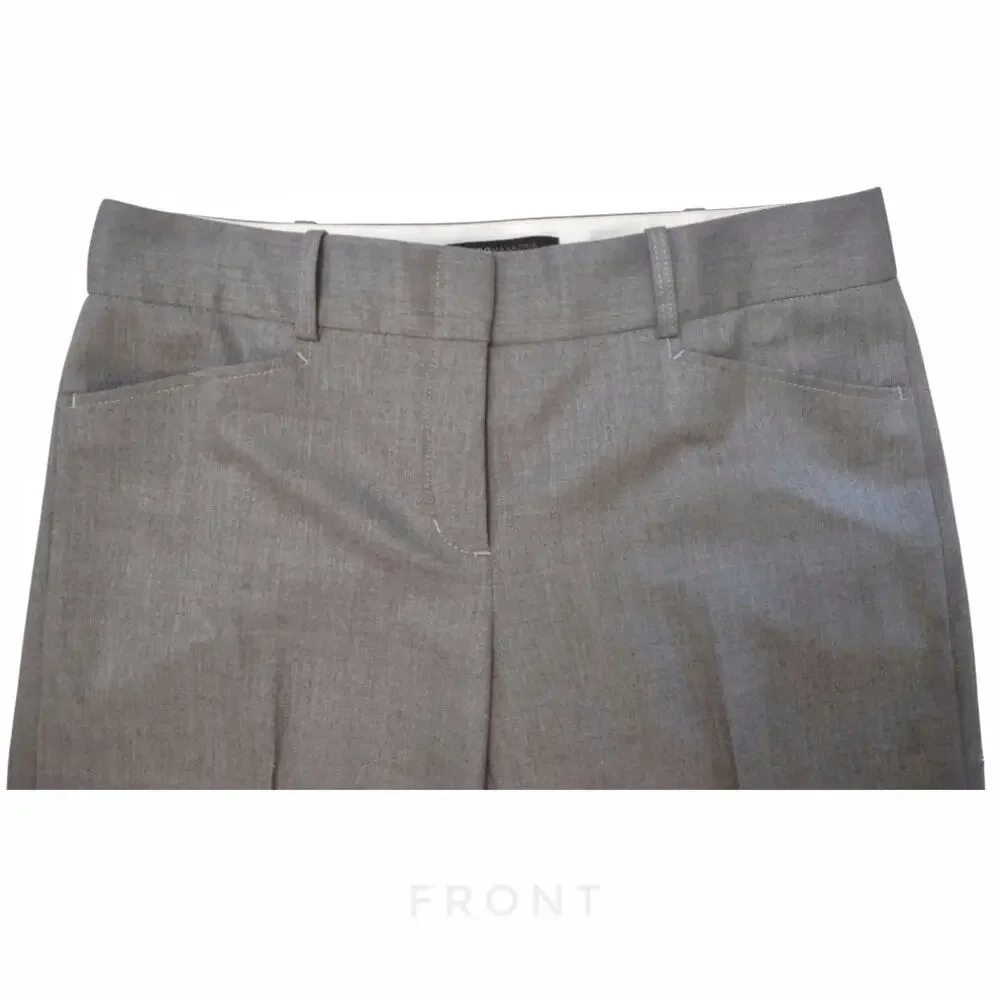 BCBG Gray Tailored Trousers Size 8 Career Dressy Low Waist Classic Work Pants